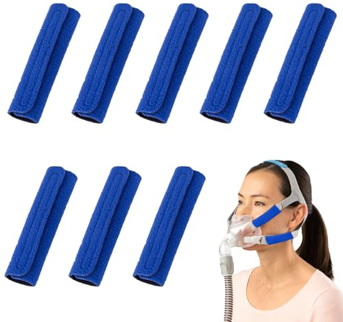 8 Stück CPAP Zubehör, Weiche CPAP Maske Gurtbezüge & Komfortpolster. Atmungsaktiv, Waschbar & Universal, Reduziert Wangen-Rote Flecken & Einbuchtungen, Langlebiges Gesichtspads