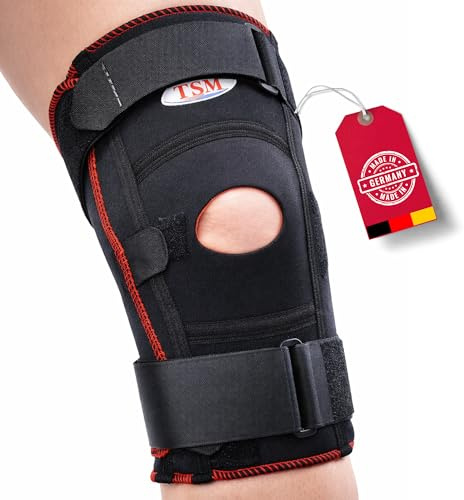 TSM Kniebandage aktiv offen Patella-Aussparung & DG-Schiene POM | Kniebandage Gelenkstabilisierung | Unterstützung Arthrose, Instabilität & Schmerzen | Prophylaxe & Rehabilitation | Artikelnr 5209 | M