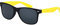 Balinco Lunettes de soleil UV400 CAT 3 CE Rubber - avec charnière à ressort pour femmes & hommes (jaune/noir - smoke)