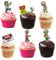 39 Stand Up Halloween Zombie Premium Edible Wafer Paper Cake Toppers Decorations