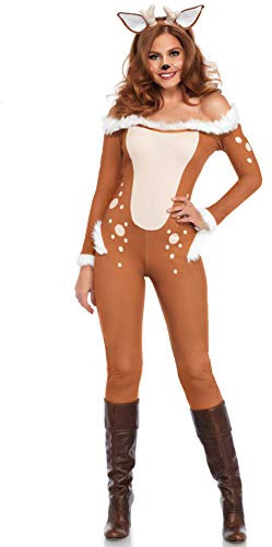 Leg Avenue Damen Darling Deer Hirsch-Kostüm, Braun (Brown), Large
