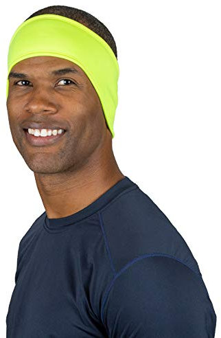 TrailHeads Tempo Running Headband | Ear Protection | Moisture Wicking Headband - hi-vis