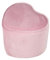 roba Kinderhocker Lil Sofa in Herzform - Bequemer Hocker in rosa Samtstoff - Polstermöbel Pouf für Kinderzimmer - Sitzhöhe 24 cm