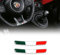 4R Quattroerre.it 14171 Adesivi 3D Italia per Volante Fiat 500 Abarth, Set da 2 HQ, 8 x 49 mm