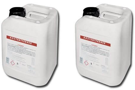 Lux Metal - Détachant de Rouille avec Acide Phosphatant (2 x 4LT) - Puissante Solution Antirouille pour Voitures, Motos, Réservoirs, Métalliques - Incrustations l'Acier, Le Laiton, Bronze, Cuivre