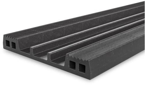 Lippendichtung Riefengummiband Auflagegummi für Stegplatten 60mm EPDM Gummi Kammerdichtung - Dichtung für Polycarbonat - Siegel (EP_02, 25m)