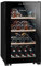 La Sommeliere - Weinkühlschrank LS52BLACK, 52 Flaschen, Temperier-Servier-Weinschrank, Glastür aus UV-undurchlässigem Glas, Temperaturbereich von 5°C bis 20°C, freistehend