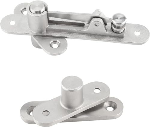 TamBee Moderne geheime Türscharniere aus Edelstahl, strapazierfähig, unsichtbares Scharnier-Set, 100 kg Kapazität, gebürstete Oberfläche, Silber, für Türen bis zu 2800 mm x 1500 mm x 40 mm
