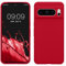 kwmobile Cover per Google Pixel 8 Pro Custodia - Back Case per Smartphone in Silicone TPU - Protezione Gommata - red cherry
