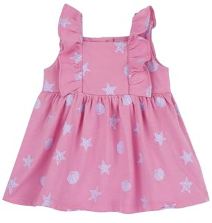 Chicco, Vestito Neonata, Vestito Rosa a Maniche Corte, in Morbido Cotone, Designed in Italy, Abbigliamento Neonata 0-24 Mesi, Idee Regalo Nascita
