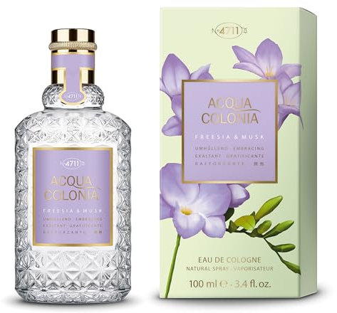 4711 Acqua Colonia® Freesia & Musk | Eau de Cologne - umhüllend - Wellness für die Sinne | 100ml Natural Spray