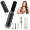 Aceshop Kabellose Glättbürste, Mini Haarglätterbürste 4 Einstellbaren Temperaturen Tragbare Glättungsbürste Negative Ionen Haarglätter Stylingbürste Bartglätter Kamm für Männer USB Wiederaufladbare