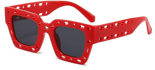 WxuuLTGJR Quadratische Brillenfassungen, Sonnenbrillen, UV400, Herren-Brillenfassungen, modische, Bunte Damen-Brillenfassungen, Retro-Brillenfassungen