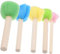 STOBOK 5st Schwammbürste Malpinsel-Set Schaum-Graffiti-Pinsel Schwammpinsel Für Kinder Kinderkunstpinsel Bastelschwamm Malen Malschwamm Für Kleinkinder Kinder Farbe Schüssel Holz