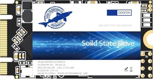 Dogfish SSD M.2 2242 64GB NGFF Internal Solid State Drive High Performance Hard Drive for Desktop Laptop SATA III 6Gb/s M2 SSD(64GB, M.2 2242)
