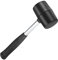 Gummihammer, 500g Strapazierfähig Gummi Hammer für Indoor und Outdoor Fliesen, Schwarz