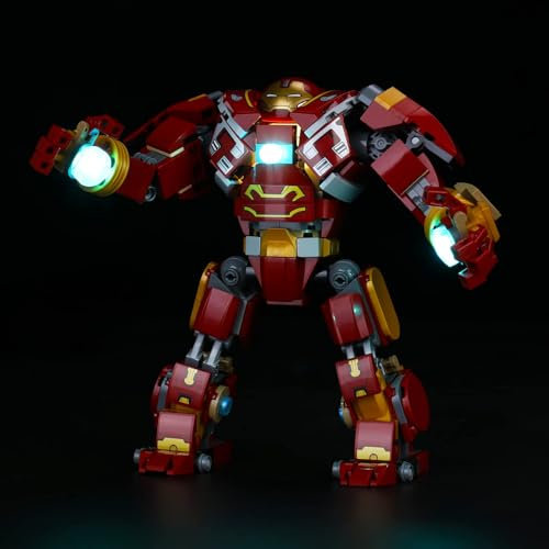 LED Lighting Kit for Lego 76247 - for The Hulkbuster: The Battle of Wakanda Model DIY Custom Lights (Model Not Included)