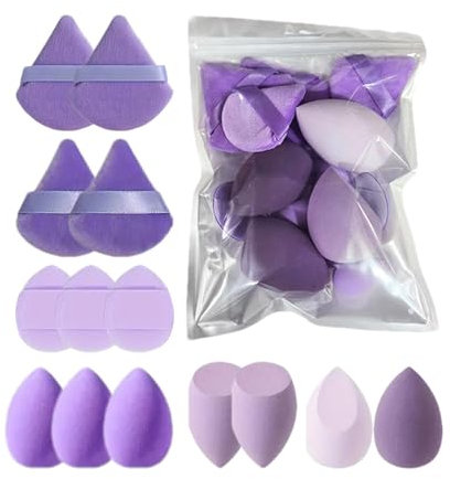 Spugna Trucco, 14 Pz Spugnette Trucco Spugna Fondotinta Set Di Spugne Per Il Trucco Spugnette Make Up,piumino Da Cipria Riutilizzabile, Spugnetta Fondotinta Per Fondotinta Liquido, Correttore