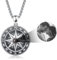 KINGWHYTE Kompass Halskette für Männer 925 Sterling Silber Personalisierte Projektion Foto Halskette Individuelles Bild Anhänger Geburtstag Schmuck Geschenke für Männer Frauen