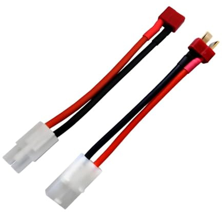 2X Akku Adapter Set Japan 13,5mm Stecker Buchse auf T-Dean T-Stecker Male und Female Hochstromstecker mit 14AWG Kabel - Verpolungssicher und für Modellbau und RC-Anwendungen