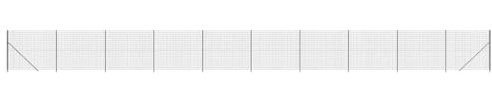 Mhdvray Maschendrahtzaun Anthrazit 1,6x25 m mit Bodenflansch, verzinkter Stahl PVC-Ummantelung, flexibler Gartenzaun für Hunde, Teich & Weide, robustes Outdoor-Design für Balkon und Grundstück