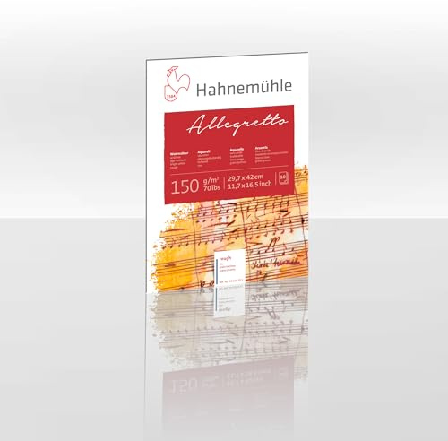 Aquarellblock Allegretto fein rau 150g/m², DIN A3, 10Blatt