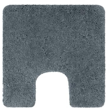Spirella Highland Mikrofaser-Badematte – rutschfest, schnelltrocknend und waschbar – 100% weiches und strapazierfähiges Polyester – Granitgrau – 55 x 55 cm