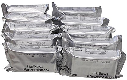50 x 125 g Hartkekse (Panzerplatten), aus original Bundeswehr Produktion