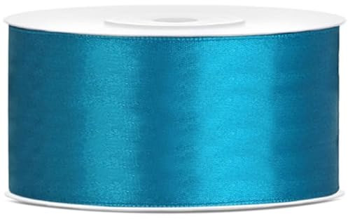 Satinband 25m x 50mm Dekoband Geschenkband (Türkis)
