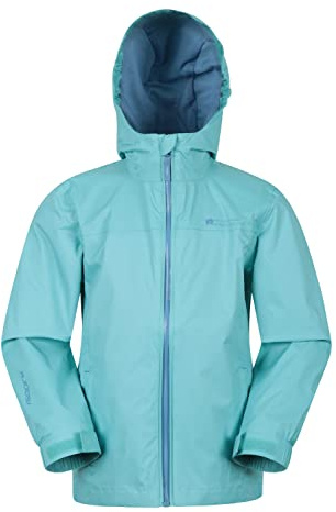 Mountain Warehouse Torrent Kids Waterproof Rain Jacket Teal 2-3y