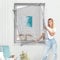 jarolift Fliegengitter für Fenster SlimLine Insektenschutz ohne Bohren, mit Alurahmen Spannrahmen, Mückenschutz Mückengitter, 100 x 150 cm, Silber