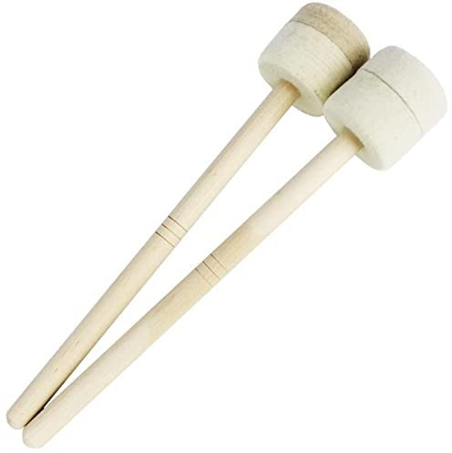 A-Star Felt Head Tambour Gong/Tam Tam Batteurs avec Manche en Bois Sécurisé - 2Pcs/Paire - 32cm