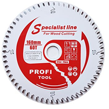 profi-tool-germany HM-Sägeblatt 160 x 2,2 x 20 Z= 60 WZ Feinschnitt mit Antihaft Beschichtung