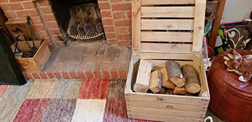 Vintage Wooden Apple Crate with Lid - Ideal toy box, dog toy storage box, shoe box, log store, camping box, coffee table, nightstand