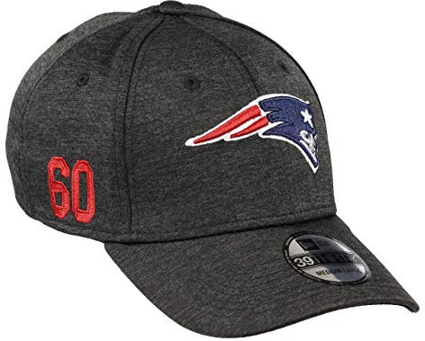 New Era New England Patriots 39thirty Stretch Cap NFL Established Number Black - M - L