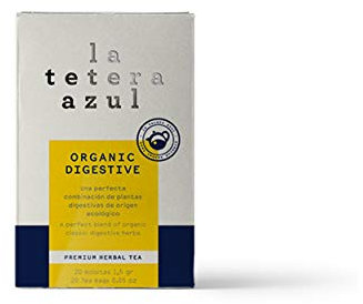 LA TETERA AZUL Infusión Ecológica De Anís Verde, Manzanilla Y Menta. Infusión Orgánica. Digestiva Y Alivio De Gases. Organic Digestive. 20 Bolsitas De 1,5 Gramos.