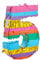 Nummer 5 Pinata Regenbogen Streifen Geburtstag Thema Party Supplies klein 29,5 x 42 x 7,6 cm