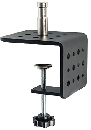 PLUSRIG Came-TV Schwerlast-C-Klemme Schreibtischhalterung Lichtständer mit 1/4 und 3/8 Gewinde Loch für Videoleuchten