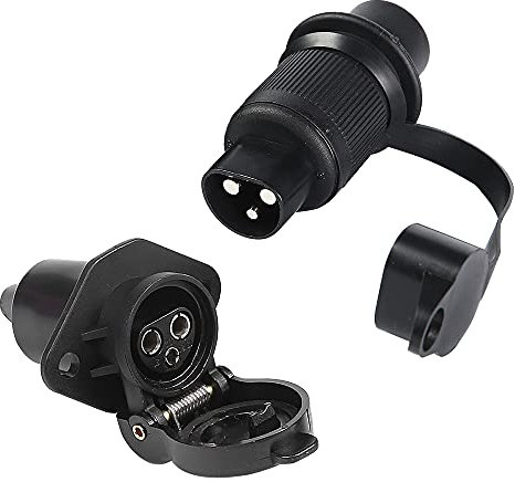 Eacalyc Steckdose 3 Polig 12V und Stecker Anhänger 3-Polig, 3 Poliger Steckdose Traktor Stecker Anhängerkupplung 3 polig Wasserdichter für Landwirtschaftliche Maschinen, LKW Traktor, Boot