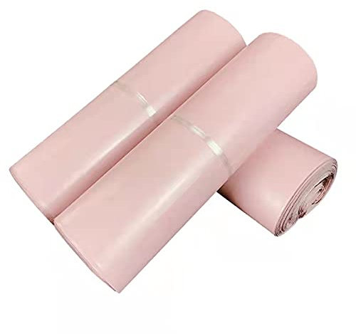 YGLONG Versandbeutel 50 Teile/Paket Mailing Kurierverpackung Polybeutel innen schwarz außerhalb rosa Griffbeutel opake wasserdichte Taschen 14 Drähte Umschlag Versandbeutel Plastik FüR Kleidung