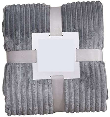 Mikrofaser Klein Fleecedecke 50x70 cm Weiche Flauschige Kuscheldecke Sofaüberwurf Decke Wohndecke Couchdecke Hochwertig Sofadecke Wärme Decke für Bett und Sofa (Grau)