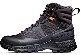 Mammut Blackfin III Mid DT Women | Wanderschuhe für Damen, Outdoor Schuhe, Leichte Bergschuhe, Wasserdichte Trekkingschuhe, Leichte Bergschuhe, Winterschuhe mit Vibram Sohle | Schwarz, 5