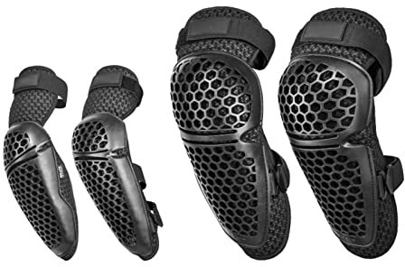 HGTRH Knieschützer Motorrad Herren, Motorrad Ellenbogen Protektoren, Knieprotektoren Motocross Knieschoner Ellenbogenschützer Für Motocross Racing Knieschoner Und Ellenbogenschoner Set - 4 Stück