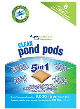 Aquagarden Clean Pond Pods 6er-Pack | natürliche, wasserlösliche Teichpflege-Pods zur Algenbekämpfung, Schlammreduktion & Filterunterstützung | ideal für bis zu 500 Liter pro Pod