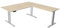 Kerkmann Certeo Eckschreibtisch Move.3 | Elektrisch höhenverstellbar | Gestell Silber | HxBxT 720-1200 x 1800 x 800 mm | Ahorn | Sitz- und Stehtisch Bürotisch Arbeitstisch