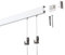 1,5 Meter (1 x 1,5m) SOFT-RAIL® Bilderschienen Set COMFORT (S), Silber-matt eloxiert, versch. Längen und Farben