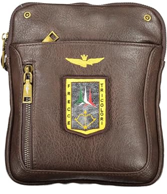 Aeronautica Militare Tracolla piccola linea Pilot AM470-MO, Dunkelbraun