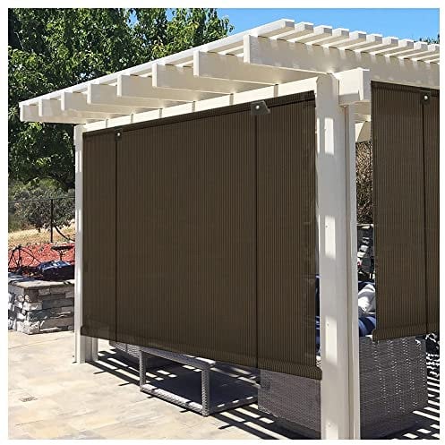 XXIOJUN Außenrollos Für Den Außenbereich Sichtschutz, Sonnenschutz, Jalousien Für Veranda, Terrasse, Terrassentür, Hinterhof, Balkon, Pavillon, Pergola, Carport