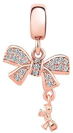 MiniJewelry Charm a forma di scarpa con tacco alto, nodo celtico, cuore, oro rosa, argento, compatibile con braccialetti Pandora, Metallo non prezioso, Nessuna pietra preziosa