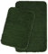 Yeaban Badezimmerteppich-Set, 2-teilig, dicke Chenille-Badematten,saugfähiger und waschbarer Badteppich, rutschfest,Dunkelgrün, 61x43.2 cm + 81.3x50.9 cm 8 cm
